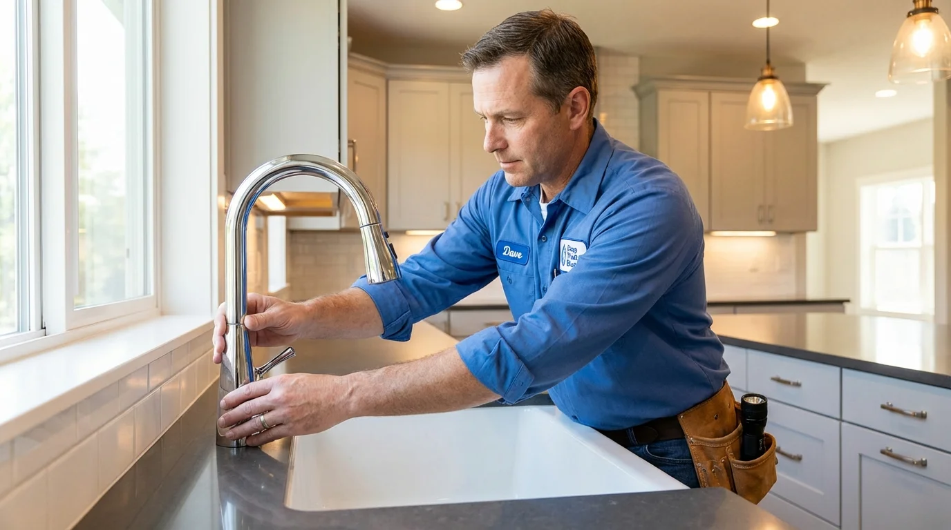 Kitchen faucet installation by Johns Plumbing LLC in Bergen