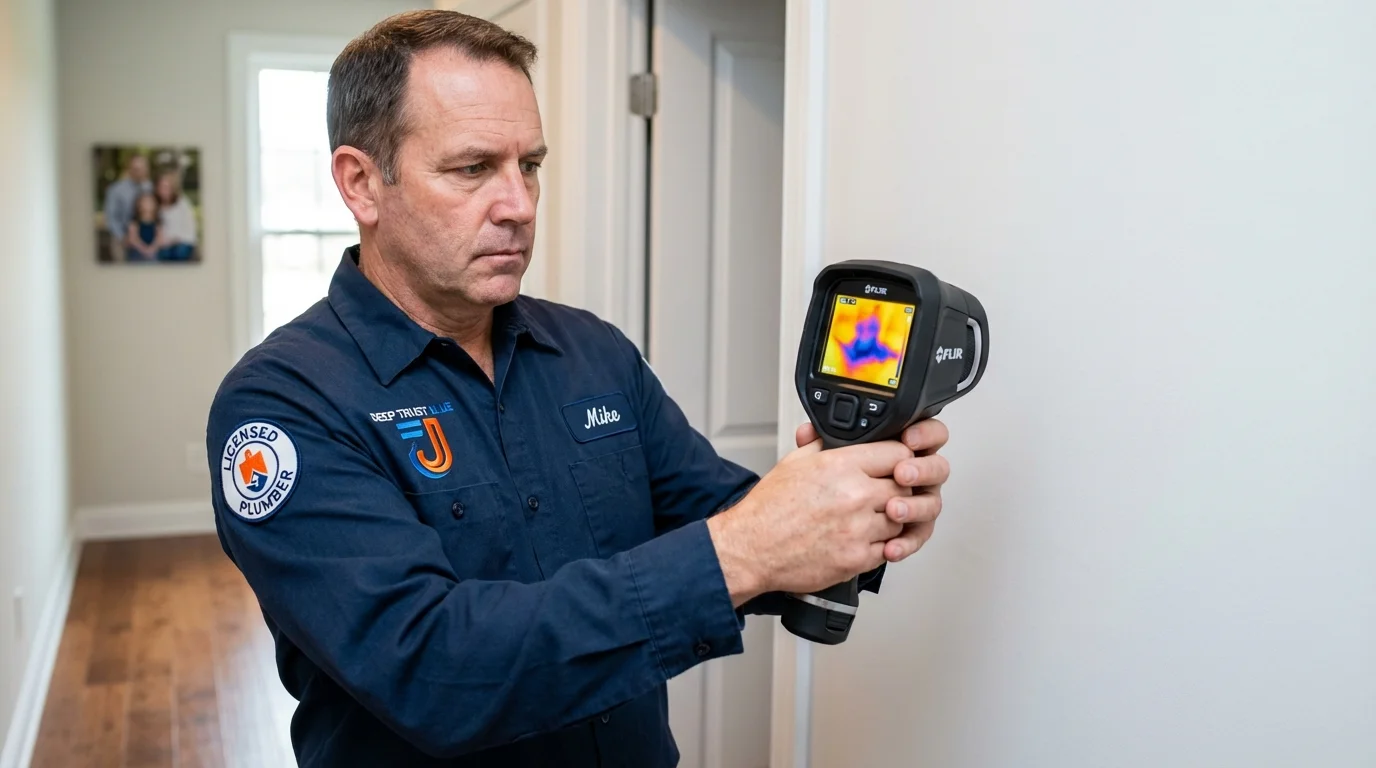 Thermal imaging leak detection by Johns Plumbing LLC in Bergen